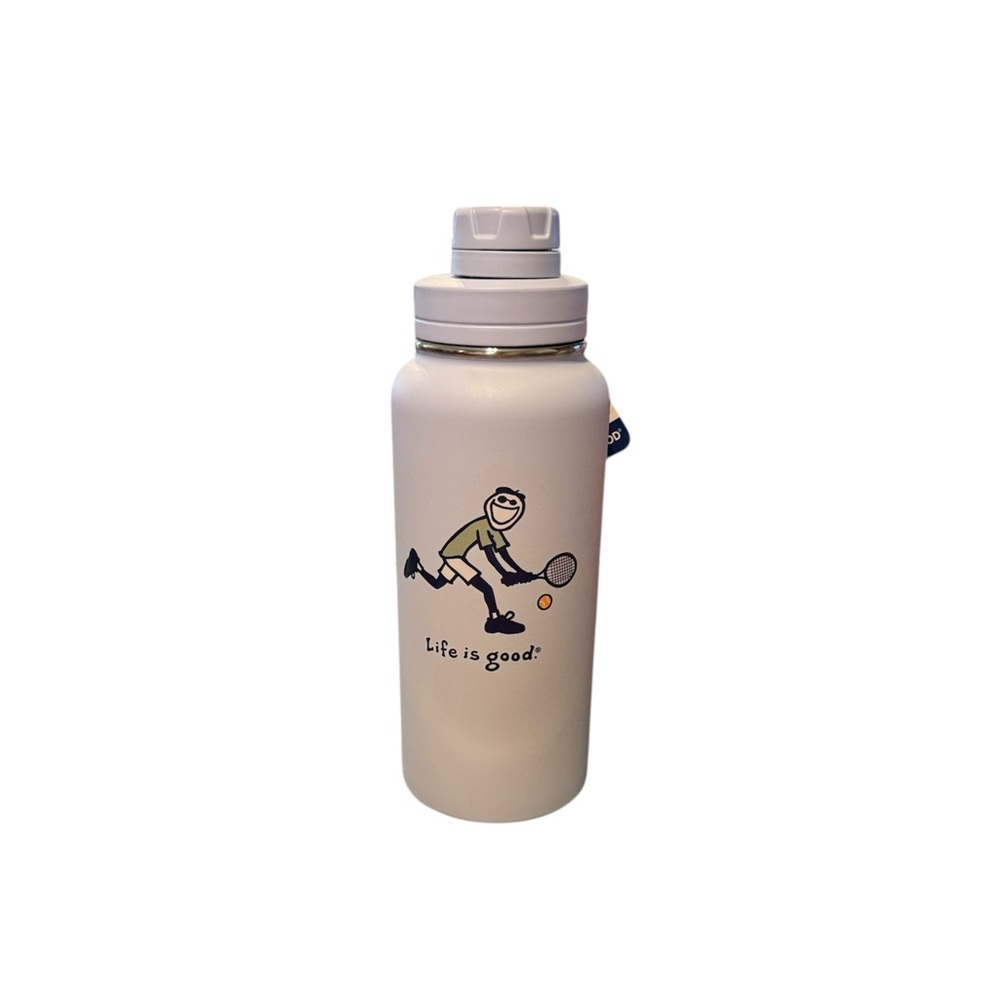 Life is Good Lavender Tennis 32 oz Water Bottle (NWT)